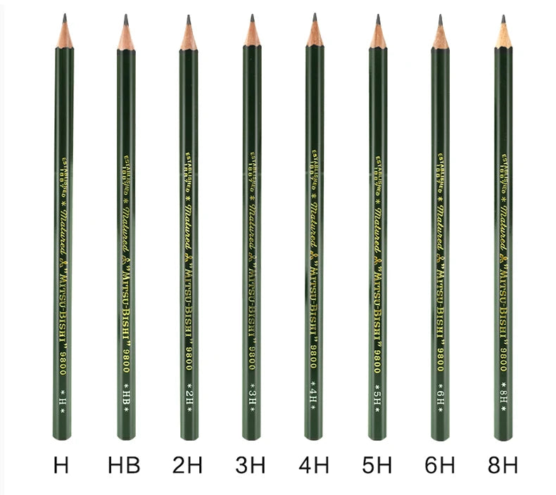 CowLost | product_id-uni-japanese-12pcs-9800-hb-14b-professional-sketch-pencil-set |11