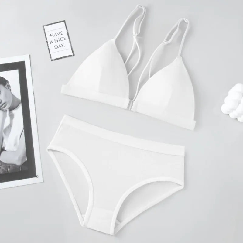 CowLost | product_id-women-s-wireless-front-closure-push-up-bra-low-waist-seamless-panty-set |7