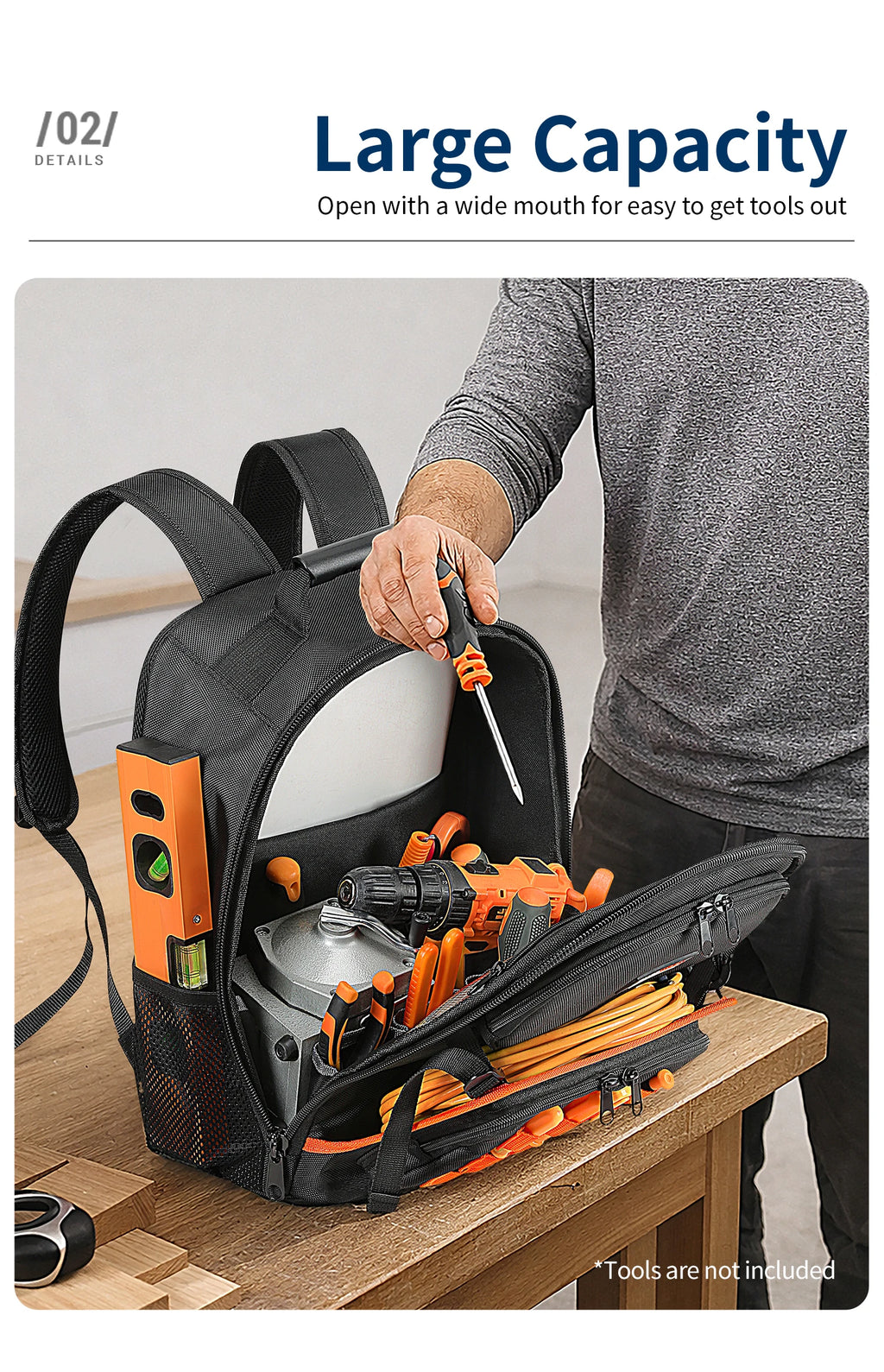 CowLost | product_id-multifunctional-heavy-duty-tool-backpack-with-large-capacity-and-multiple-pockets-for-construction |9
