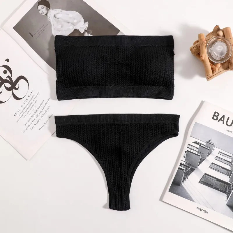 CowLost | product_id-women-strapless-push-up-bra-and-seamless-panties-lingerie-set |5