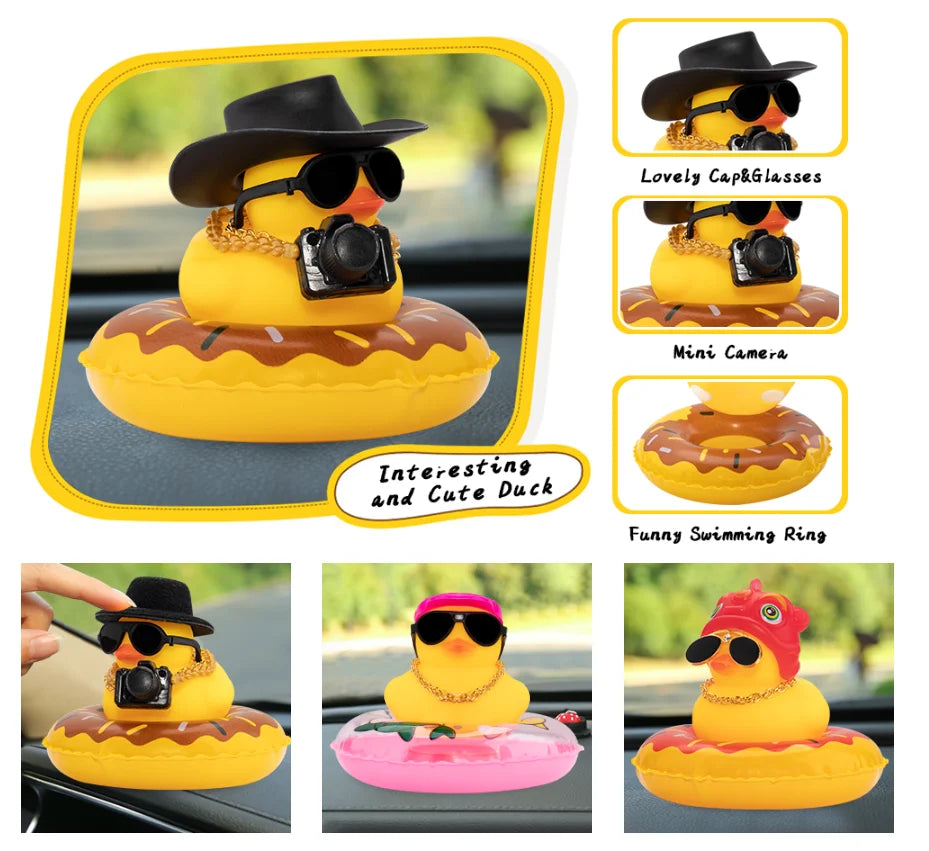 CowLost | product_id-duck-car-dashboard-rubber-duck-with-mini-hat-swim-ring-necklace-sunglasses-ornament |8