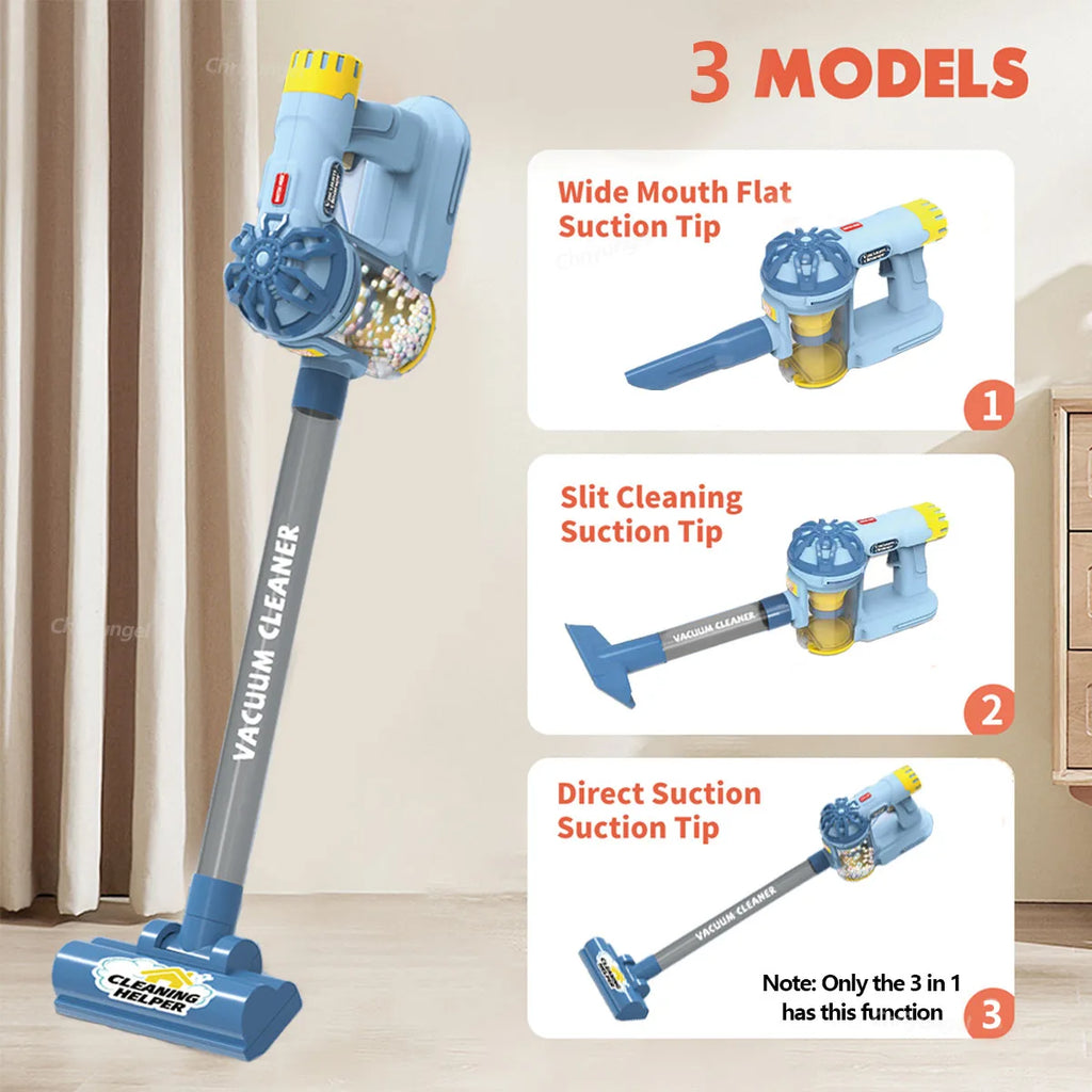 Kids Electric Vacuum Cleaner Toy Pretend Play Cleaning Set Educational Gift for Toddlers
