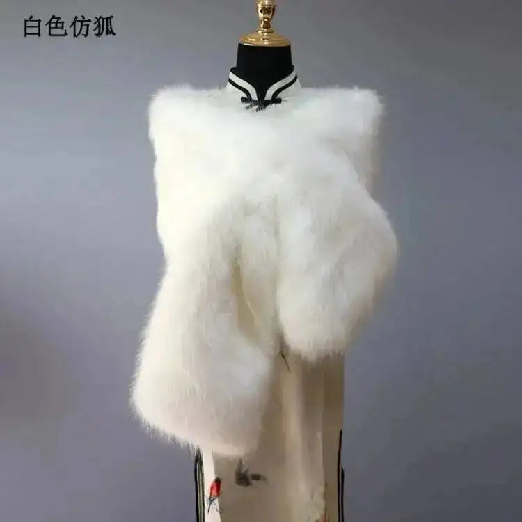 CowLost | 32-colors-165-30cm-women-luxury-warm-faux-fox-fur-shawl-winter-ladies-plush-scarf |44