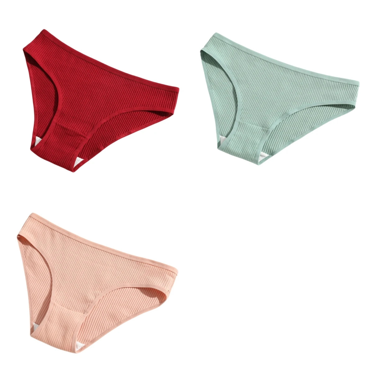 CowLost | product_id-3pcs-women-low-waist-seamless-cotton-breathable-briefs-panties-solid |26