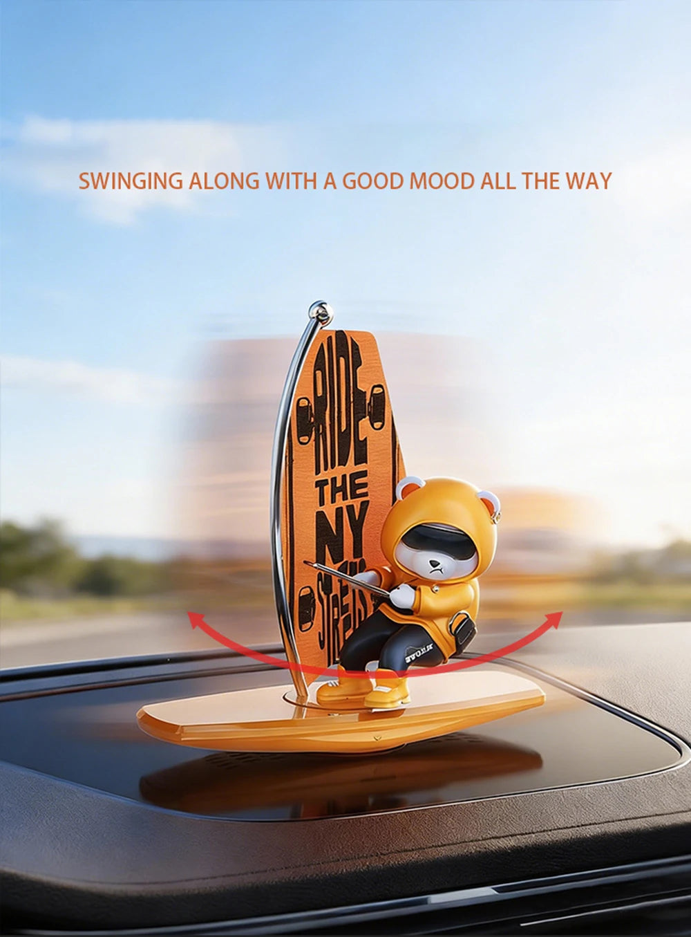 CowLost | surfing-product_id-rocking-surfing-bear-car-ornament-for-center-console |8