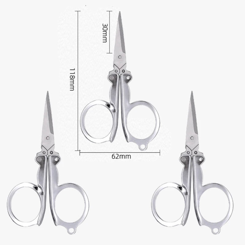 1/3pcs Stainless Steel Foldable Scissors