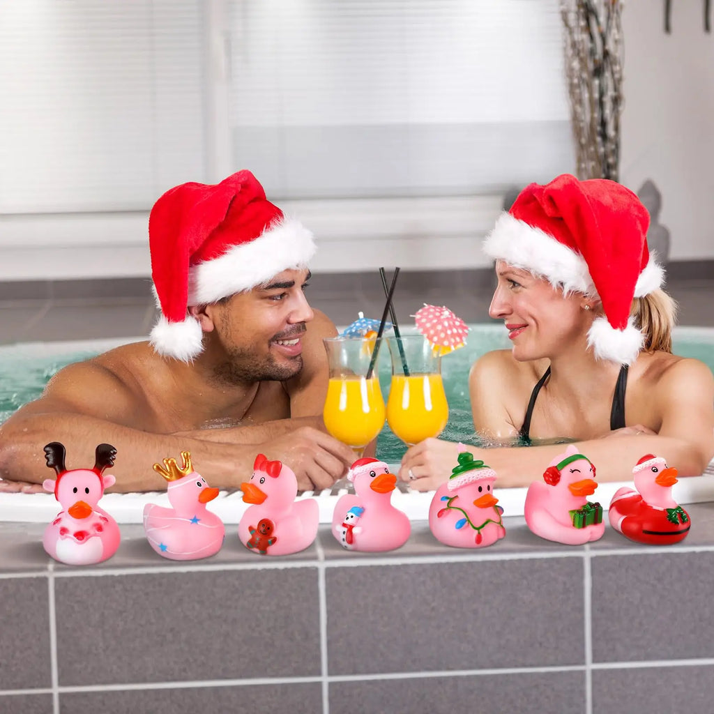 CowLost | product_id-pink-christmas-rubber-ducks-2-6-12pcs-assorted-xmas-party-favor-toys-for-kids |6