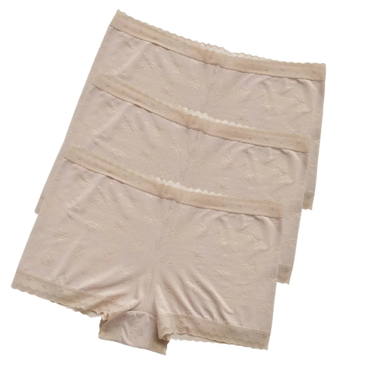 CowLost | product_id-3pcs-women-low-waist-lace-ice-silk-boyshort-panties-m-xl |15