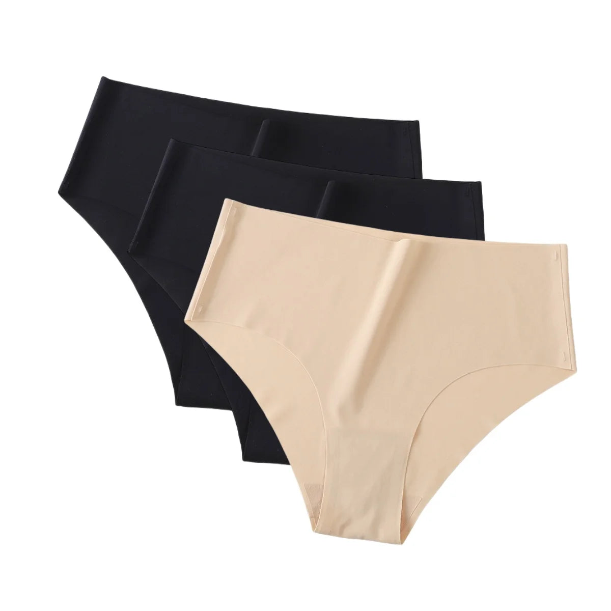 CowLost | product_id-3pcs-women-high-waist-seamless-breathable-ice-silk-stretch-panties-xs-xl |20