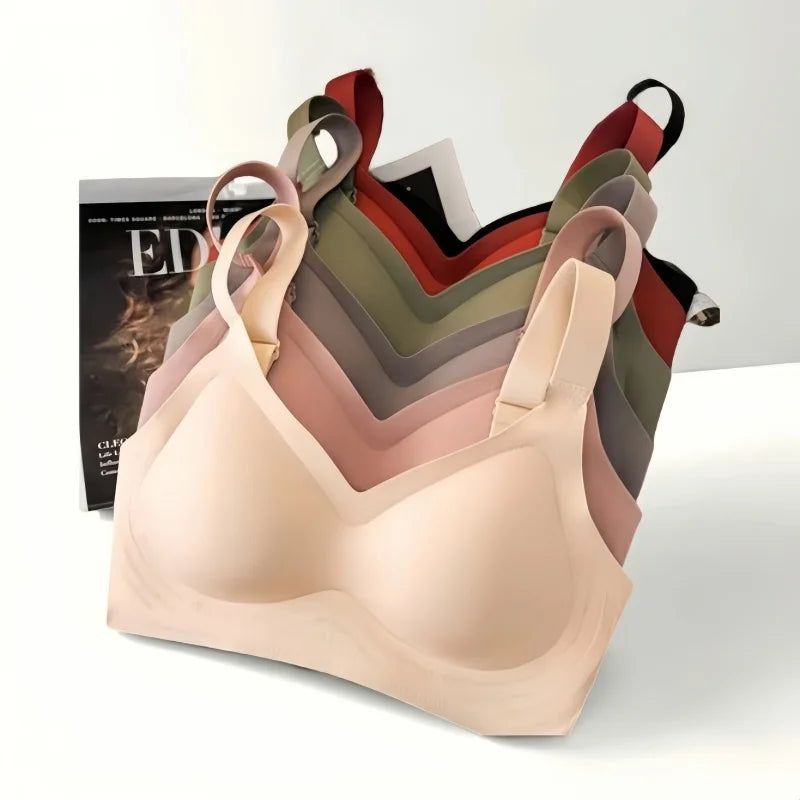 CowLost | push-up-bra-for-women-wide-straps-seamless-bra-top-non-wire-underwear-plus-size-padded-bras-sexy-lingerie-solid-intimates-m-3xl |1