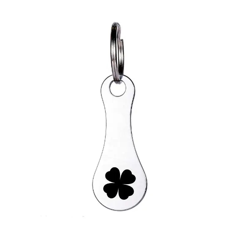 Shopping Cart Token Keychain Metal Coin Holder Trolley Keyring