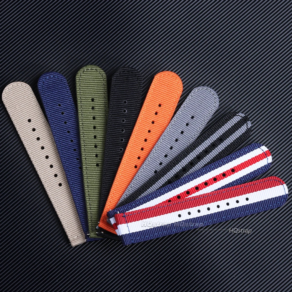 Woven Nylon Sport Watch Strap 18mm-24mm for Seiko, Amazfit, Samsung Galaxy 4/5/6