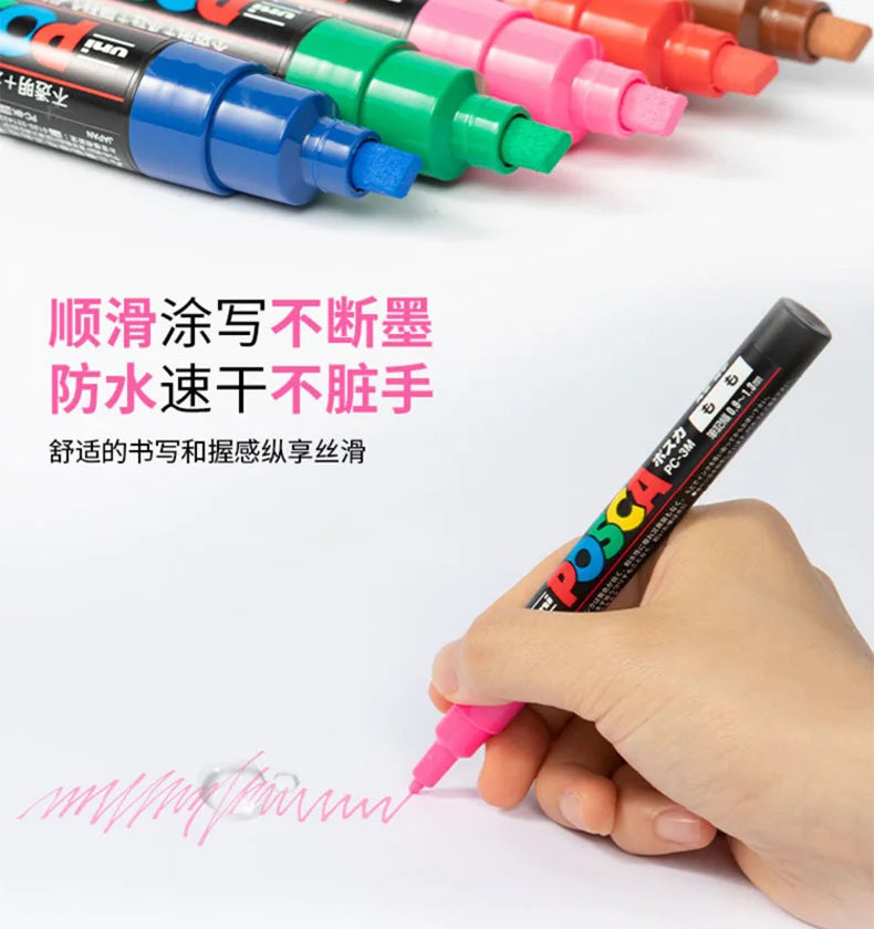 CowLost | product_id-uni-posca-paint-marker-pens-set-pc-1m-pc-3m-pc-5m-pc-8k-pc-17k-16-colors-art-markers-for-graffiti-drawing |4