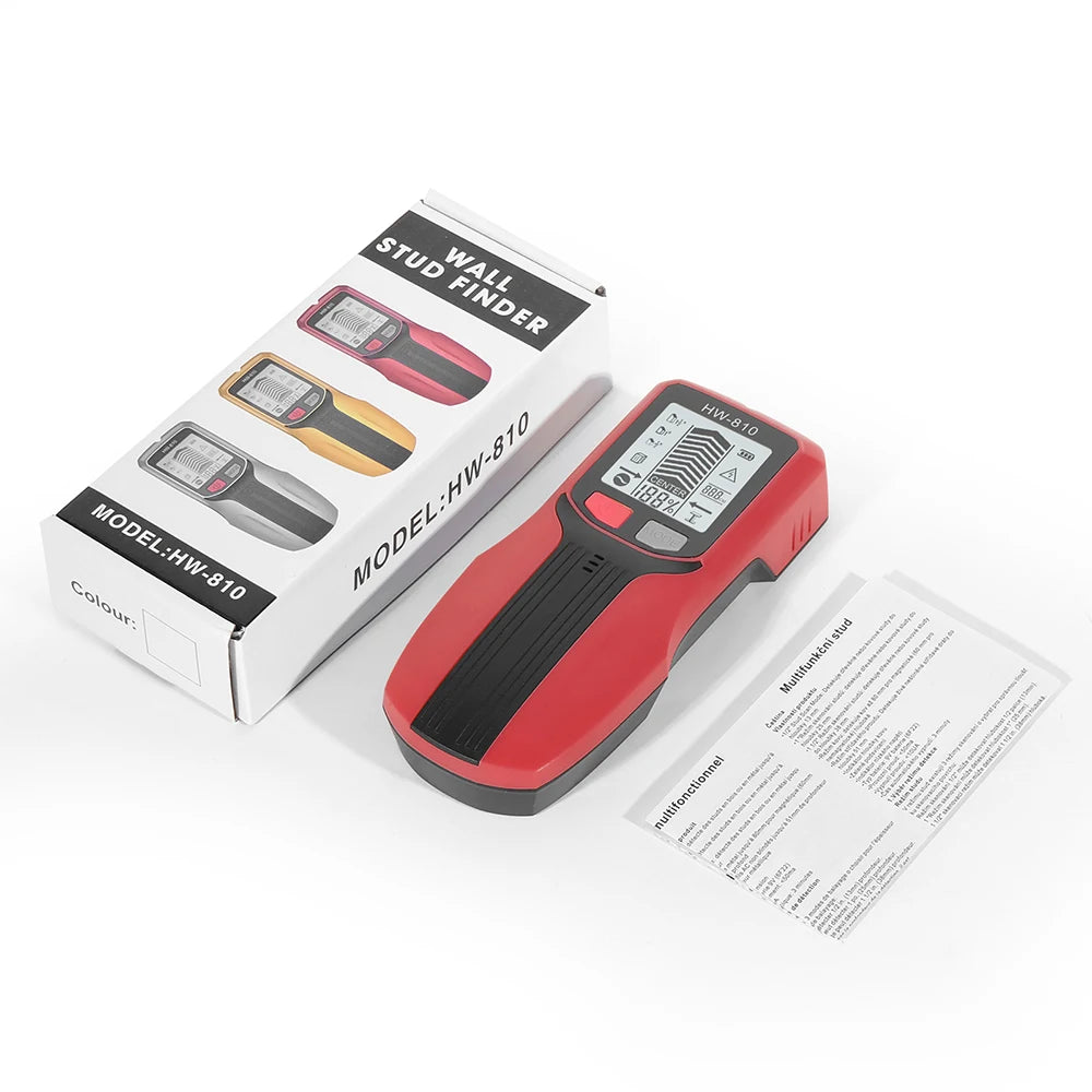Handheld 6-in-1 Metal Detector Wall Stud Finder Digital Scanner with LCD Display
