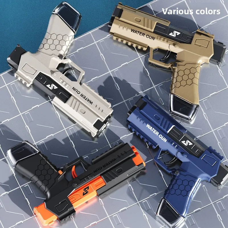 Funny Manual Water Pistol Toy Portable Squirt Gun for Outdoor Summer Beach Pool
