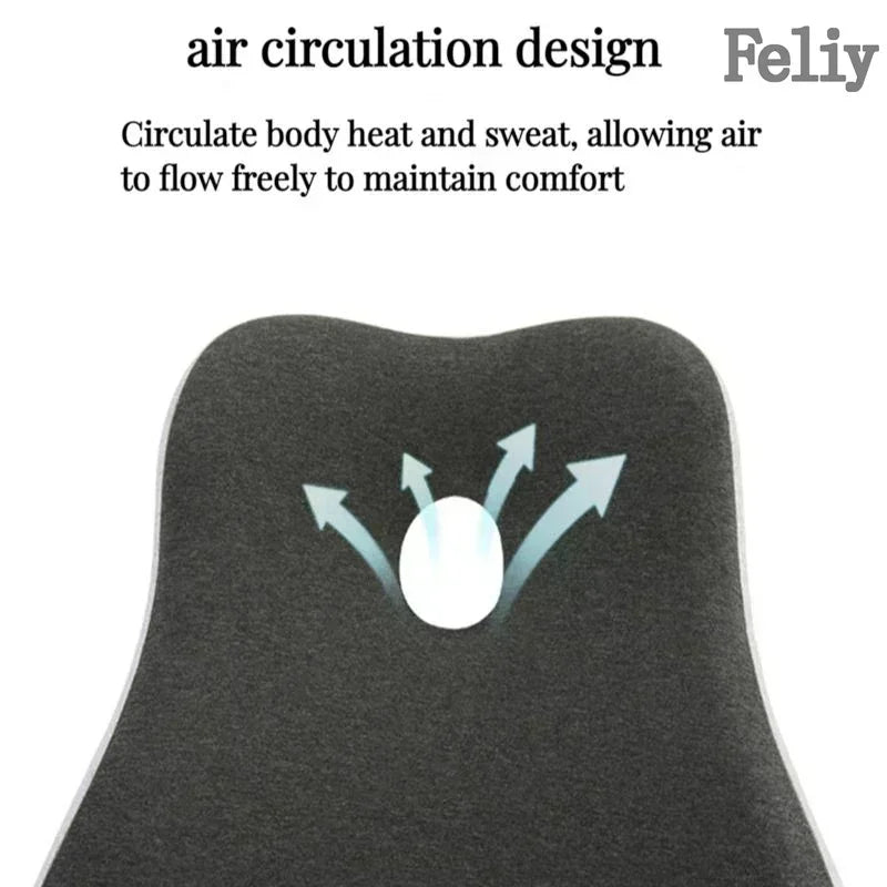 CowLost | memory-foam-office-chair-cushion-car-seat-support-waist-pillow-massage-lumbar-pain-relief-cushion-slow-rebound-orthopedic-pillow |6