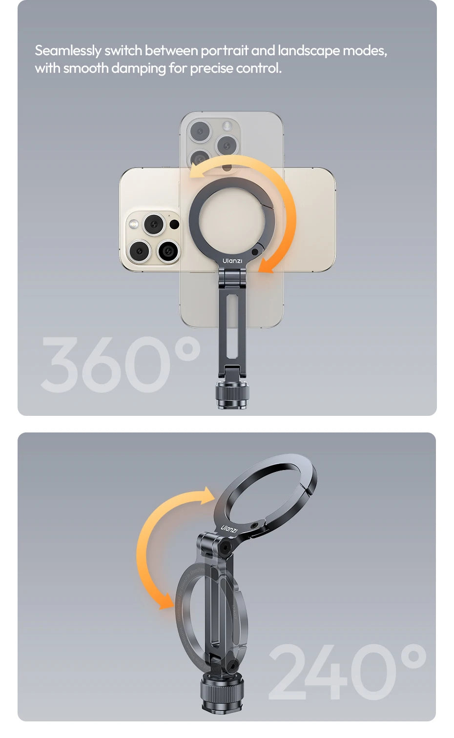 CowLost | double-side-magnetic-phone-mount-for-camera-tripod-for-iphone-16-15-14-13 |12
