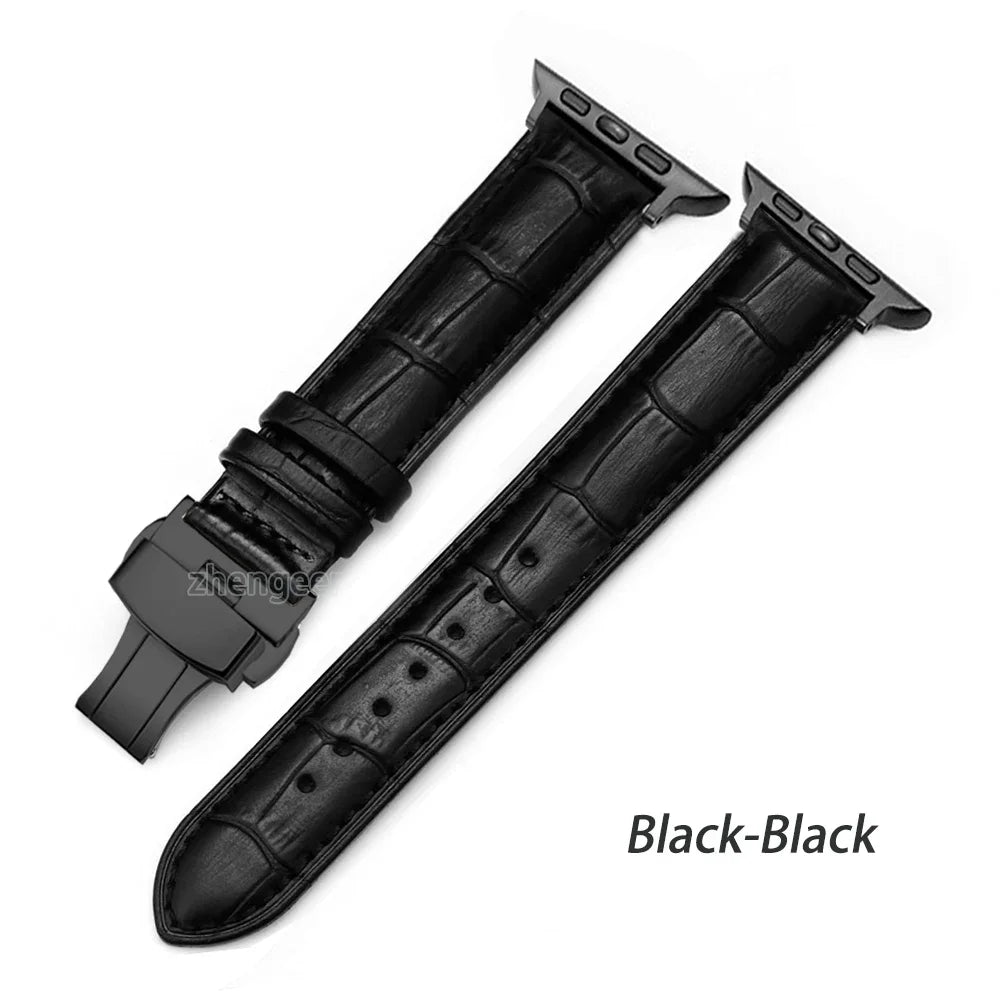 CowLost | watch-bands-product_id-leather-watchband-with-butterfly-buckle-for-apple-watch-series-7-45mm-41mm-se-44mm-40mm-42mm-38mm |30