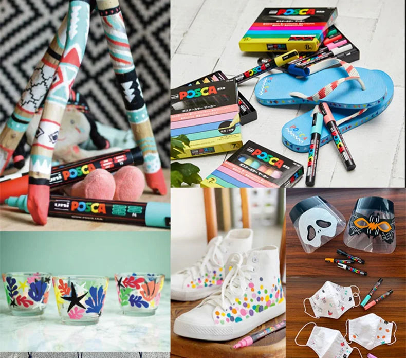 CowLost | product_id-uni-posca-paint-marker-pens-set-pc-1m-pc-3m-pc-5m-pc-8k-pc-17k-16-colors-art-markers-for-graffiti-drawing |5