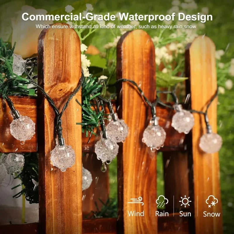 CowLost | product_id-solar-crystal-globe-100-led-solar-string-lights-for-outdoor-garden-party-decor |4