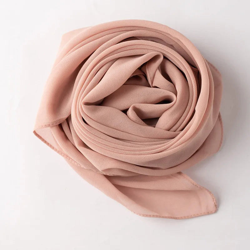 CowLost | 90-90cm-square-solid-color-women-chiffon-hijab |16