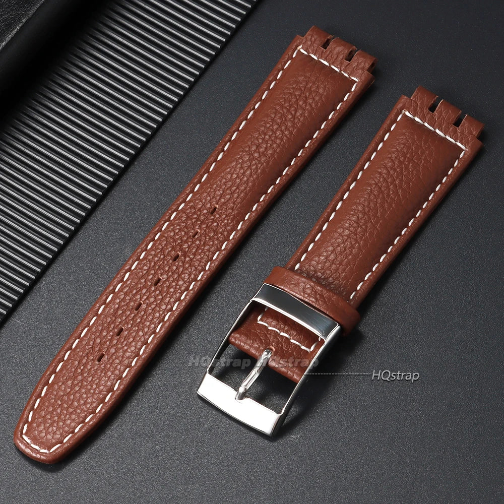 CowLost | product_id-17mm-waterproof-leather-sport-watch-strap-for-swatch-with-metal-pin-buckle |15