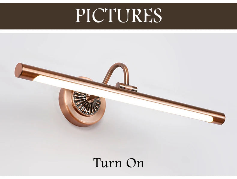 CowLost | product_id-red-bronze-8w-led-bathroom-wall-light-455mm-gold-european-mirror-lamp |11