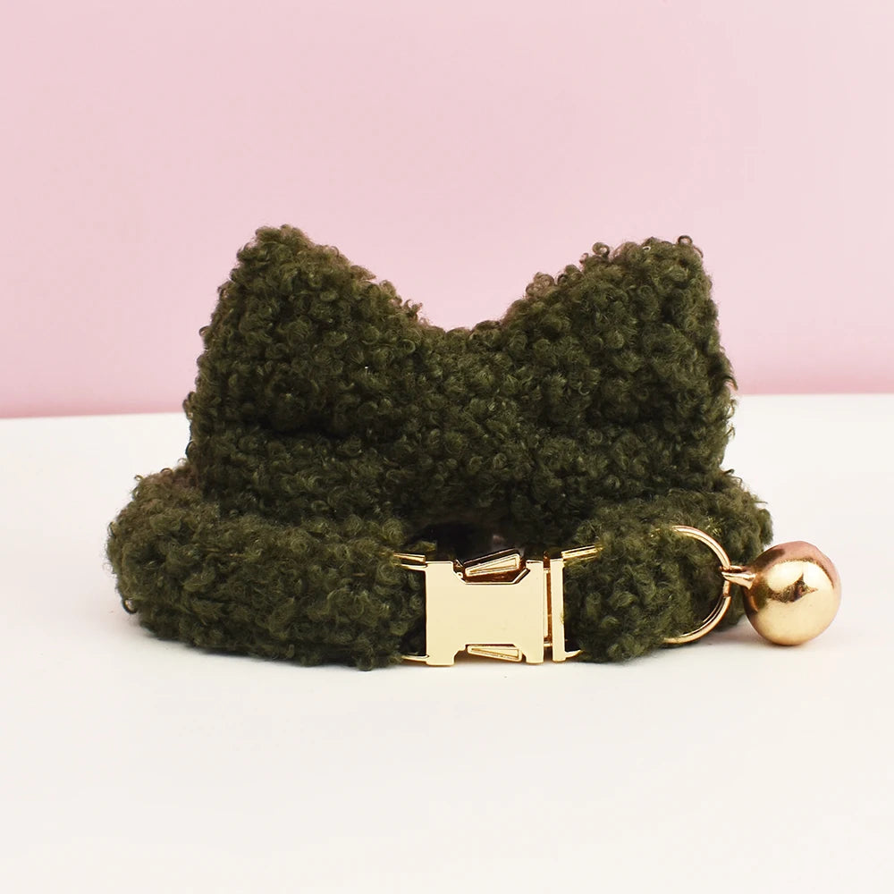 CowLost | cat-furniture-personalized-teddy-cat-collar-with-bell-and-name-plate |10
