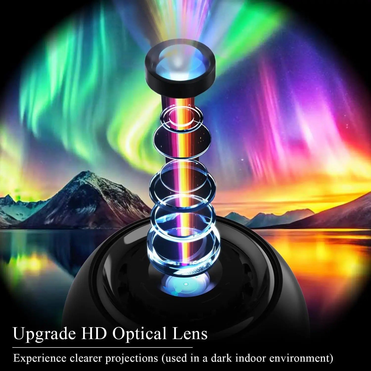 Portable Planetarium Star Projector with 4 HD Film Discs, 360° Rotating Adjustable Focus Galaxy Night Light for Car
