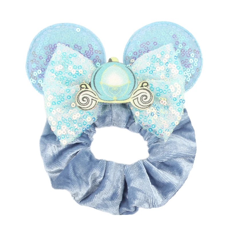 CowLost | cute-disney-castle-fireworks-balloons-hair-scrunchies-velvet-hairband-for-girls |42