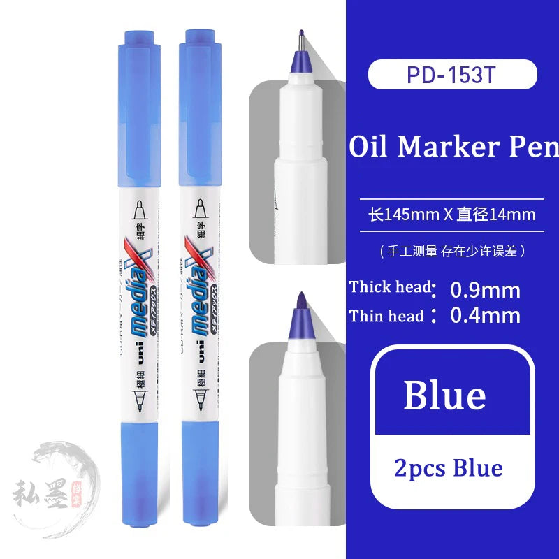 CowLost | product_id-uni-double-headed-oil-marker-pen-0-4-0-9mm-quick-dry-for-cd-glass-ceramic-fabric-leather-tire |20