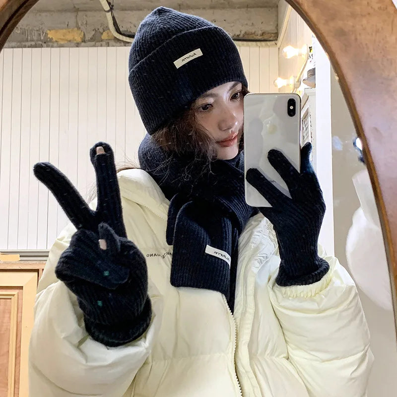 CowLost | knit-neck-scarf-gloves-caps-three-piece-set-for-women-men |34