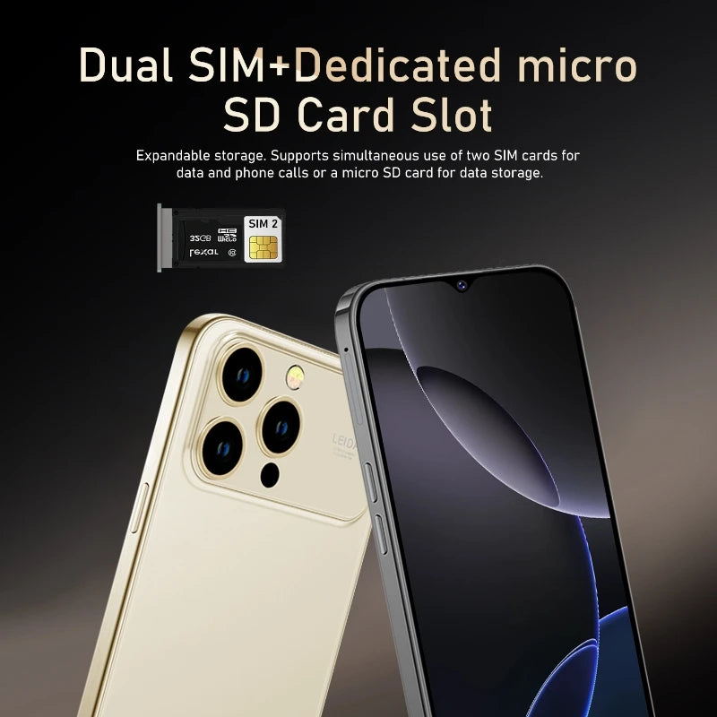 CowLost | fuffi-i17-pro-max-smartphone-android-12-4gb-ram-128gb-rom-6-3-inch-phone-2280x1080hd-24-48mp-4g-network-mobile-phone |6