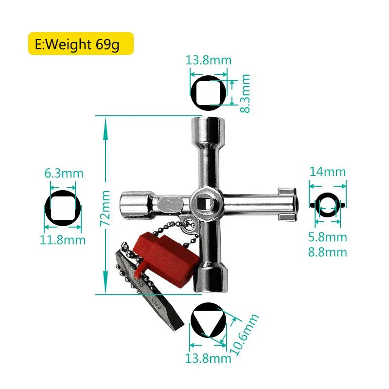 CowLost | product_id-multi-functional-triangular-elevator-key-wrench-valve-tool-portable-hand-tool |11