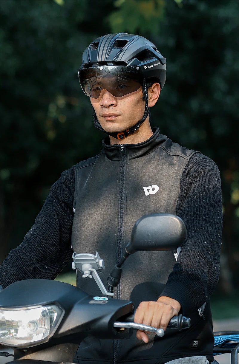 CowLost | west-biking-integrated-ultralight-bike-helmet-with-taillight-goggle-men-women-cycling-safety-hat-mtb-road-bike-motorcycle-helmet |9