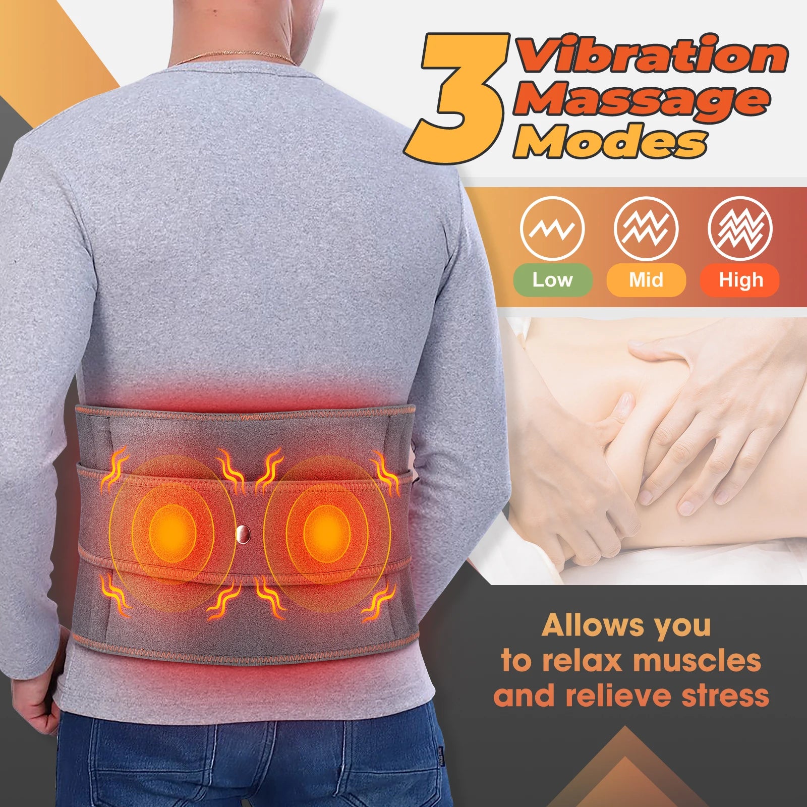 CowLost | electric-heating-waist-massage-belt-infrared-vibration-hot-compress |2