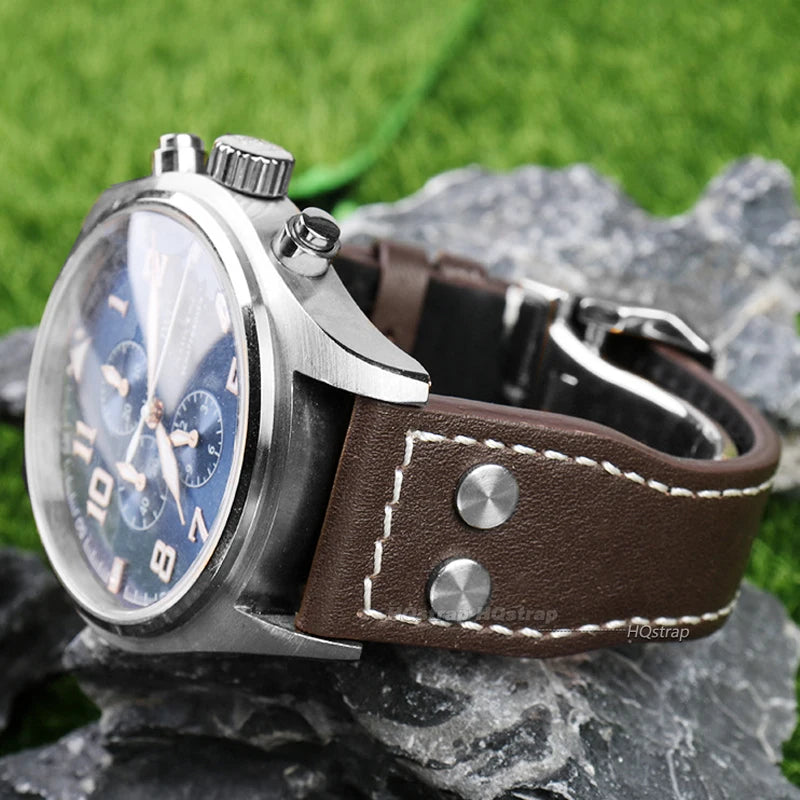 CowLost | bracelets-product_id-iwc-pilot-genuine-leather-watchband-20-21-22mm-cowhide-steel-folding-buckle-wristband |13