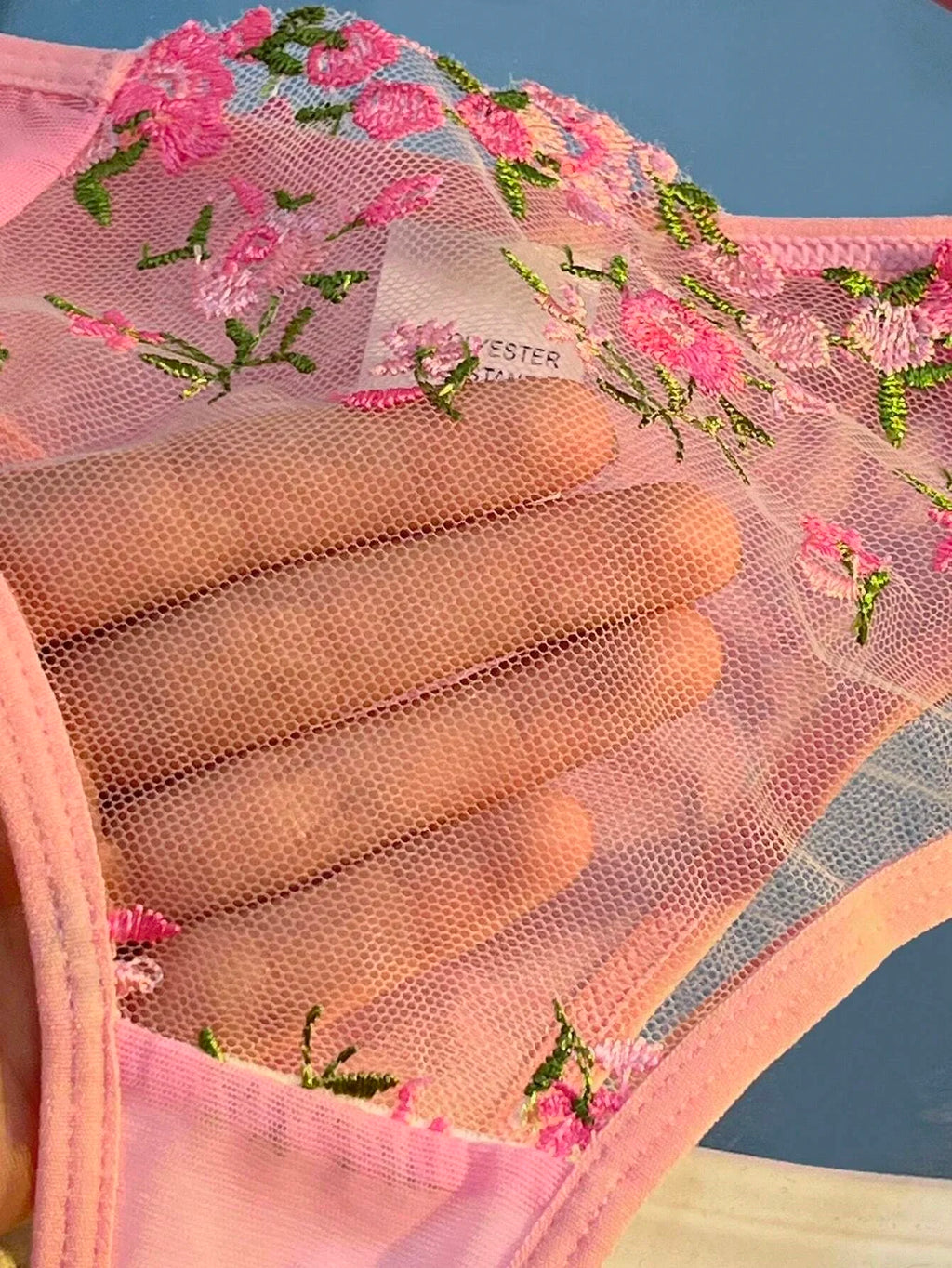 CowLost | pink-transparent-bra-women-sheer-temptation-exotic-sexy-lingerie-set |12