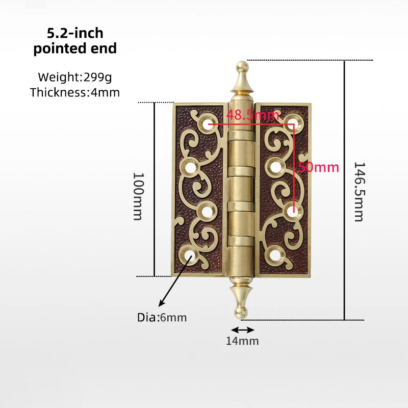CowLost | kedlo-european-classic-luxury-door-brass-6-5-inch-adjustable-hinge |16