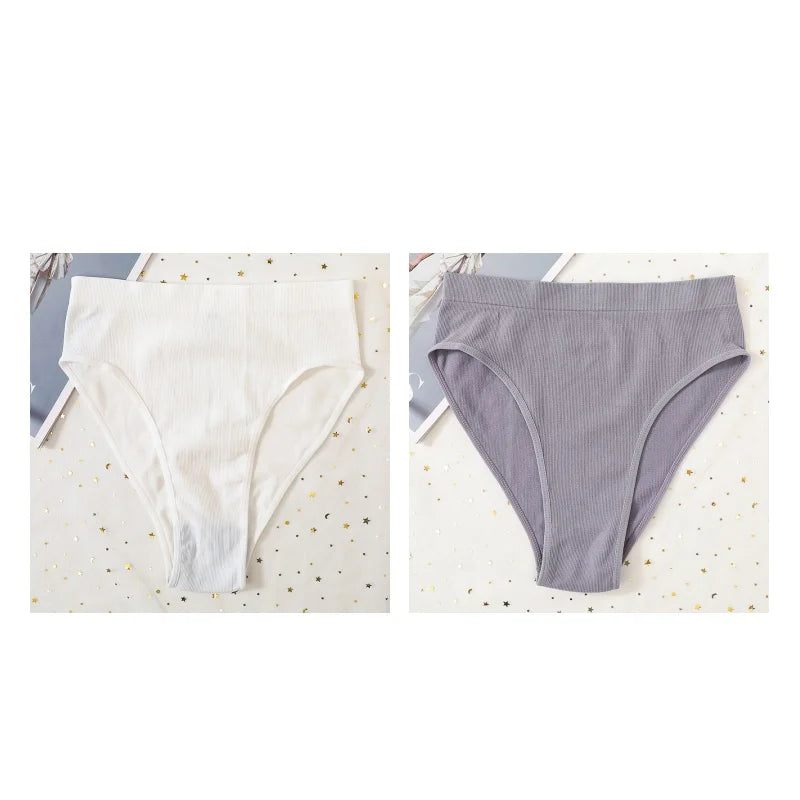CowLost | product_id-2-pack-seamless-high-waist-womens-briefs-high-leg-solid-panties-s-l |26