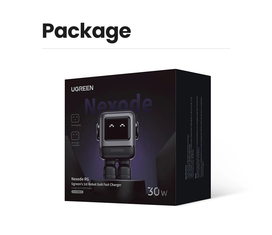 CowLost | ugreen-30w-65w-gan-charger-robot-design-pd3-0-fast-charger |20