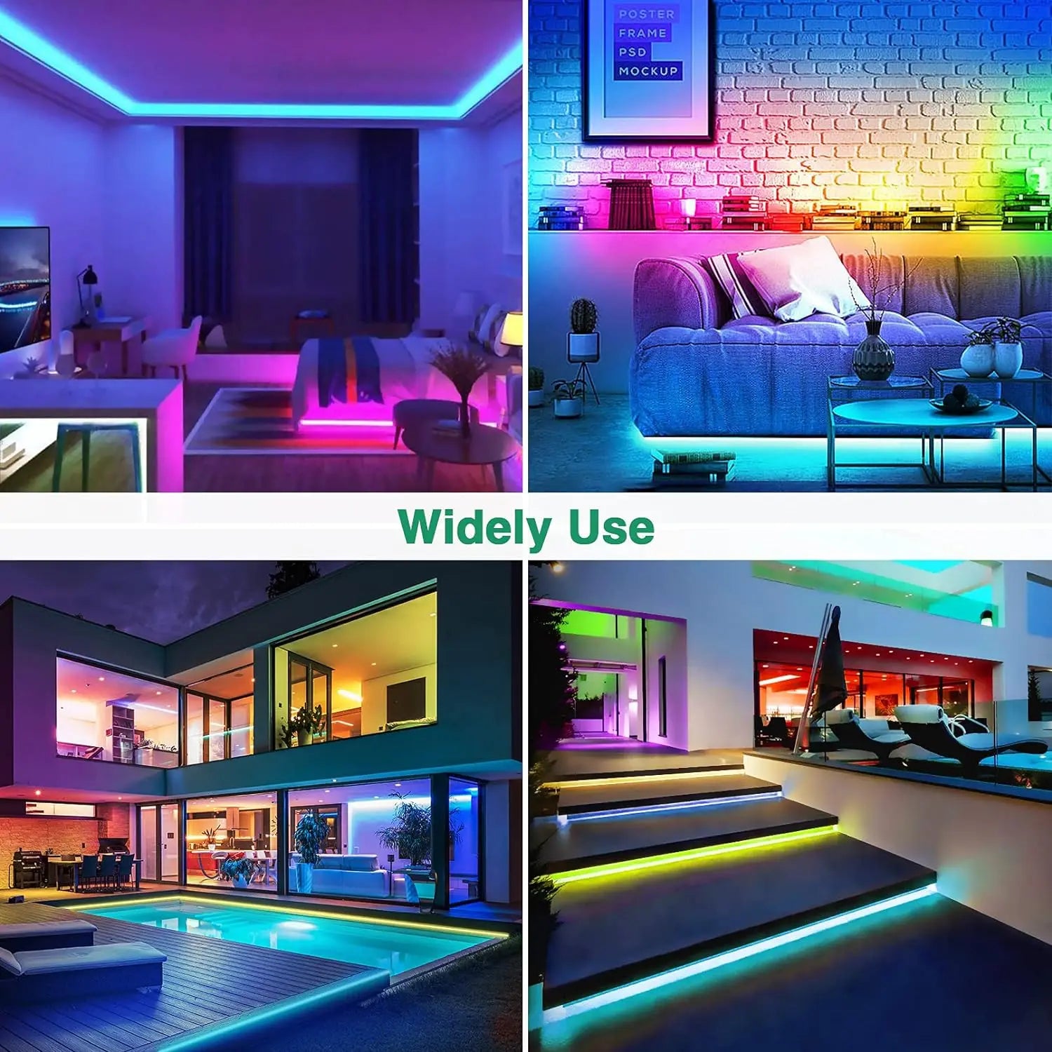 40M/30M RGB LED Neon Rope Lights, Music Sync, App & Remote Control, Waterproof Indoor Outdoor