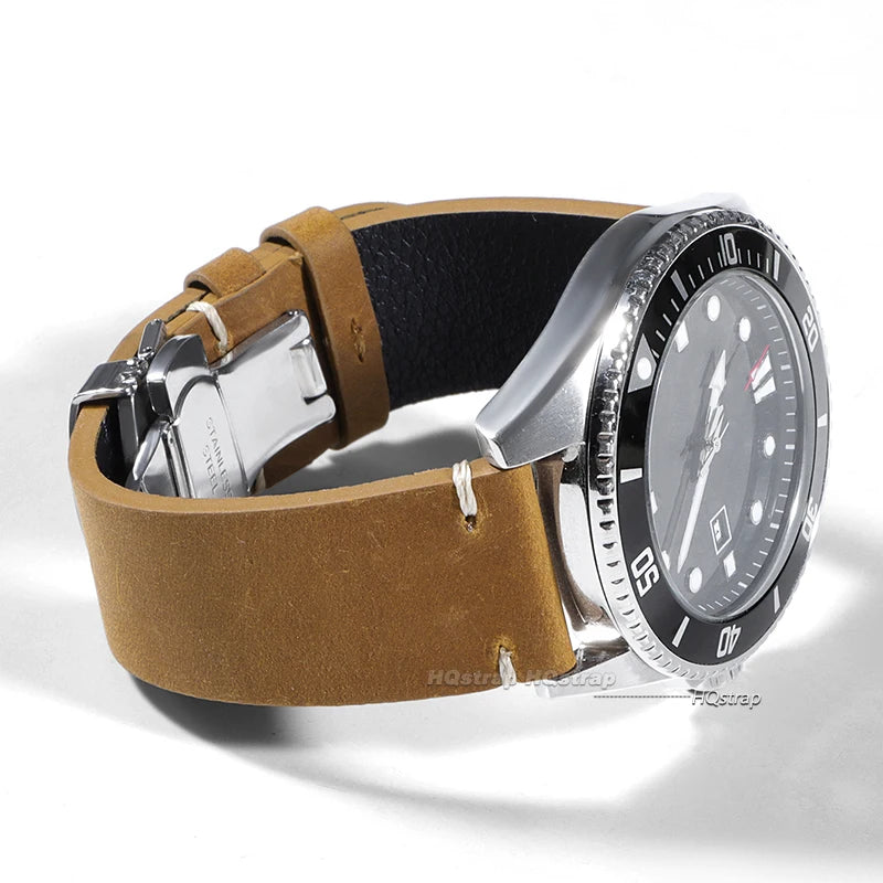 CowLost | bracelets-product_id-calfskin-leather-watchband-with-butterfly-buckle-18-24mm-vintage-stitching-for-seiko |10