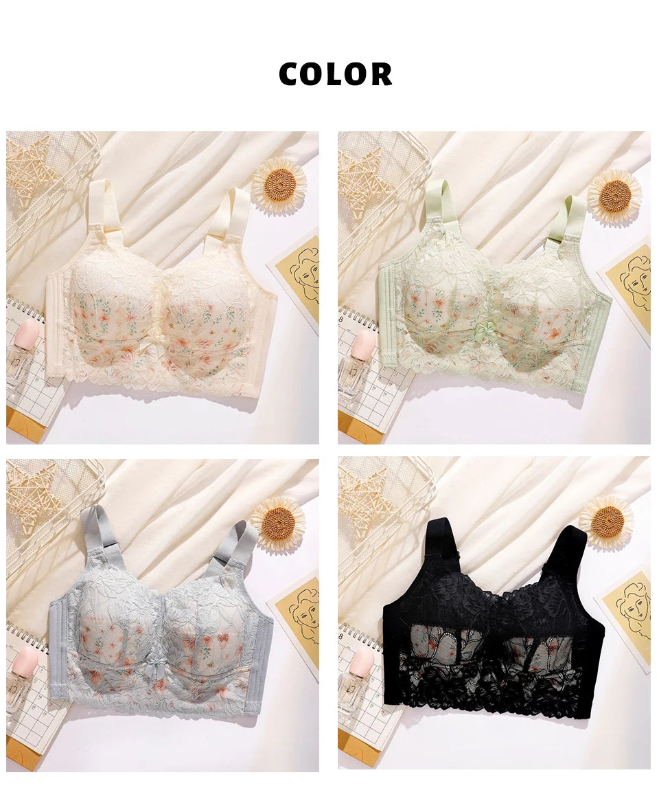 CowLost | product_id-fallsweet-plus-size-wireless-lace-push-up-minimizer-bra-with-adjustable-wide-straps |13