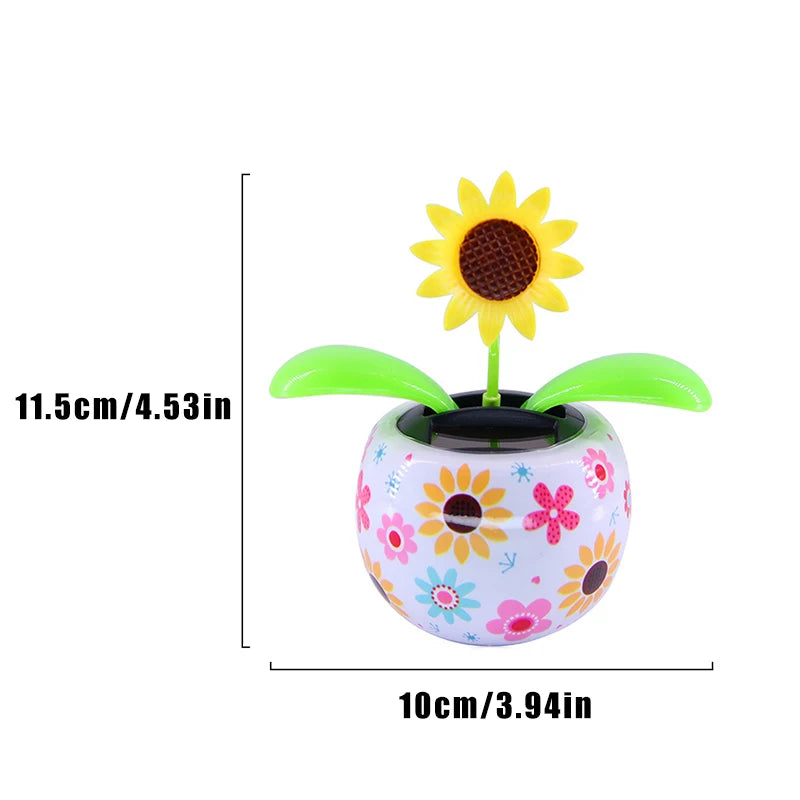 CowLost | solar-automatic-swing-solar-flower-car-ornaments |7