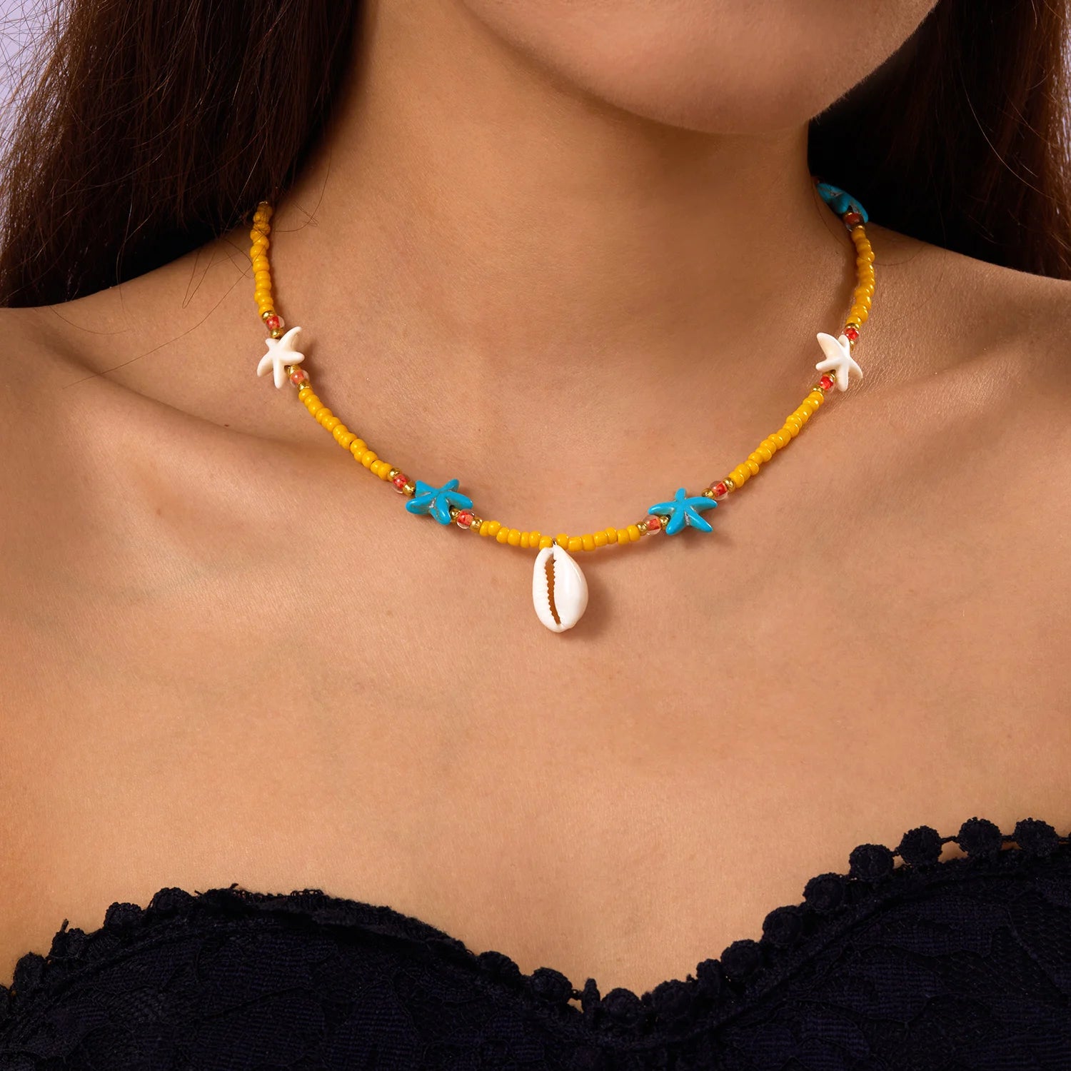 CowLost | bohemian-colorful-rice-beads-necklace-for-women |9