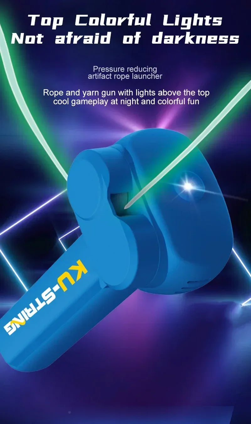 Launcher Loop Rope Toy Handheld Adjustable Speed Luminous Lasso Game for Kids and Adults