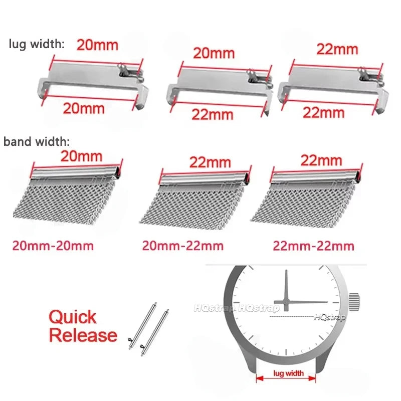 CowLost | product_id-2pcs-stainless-steel-quick-release-watchband-strap-adapters-18mm-22mm |6