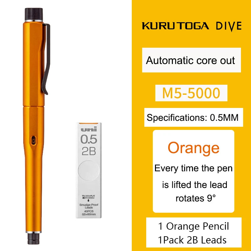 CowLost | product_id-uni-kurutoga-m5-5000-mechanical-pencil-0-5mm-hb-high-end-rotation-core-black-technology |23