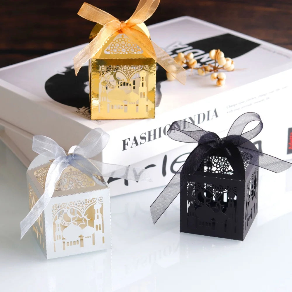 CowLost | 10pcs-eid-gift-boxes-pearl-paper-candy-box-ramadan-kareem-decoration |1